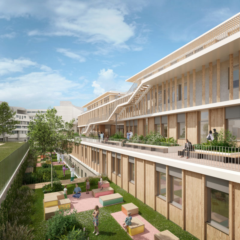  - MOE Paysagère de l’Institut du Cerveau de l’Enfant, Hôpital Robert Debré à PARIS, France