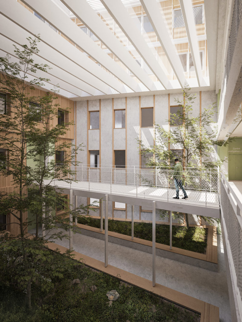   - MOE Paysagère de l’Institut du Cerveau de l’Enfant, Hôpital Robert Debré à PARIS, France